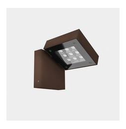 LedsC4 - Aplique IP66 Modis Simple LED 18.3W blanco cálido 3000K ON-OFF marrón 1184lm