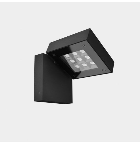 LedsC4 - Aplique IP66 Modis Simple LED 18.3W blanco cálido 3000K ON-OFF negro 1189lm