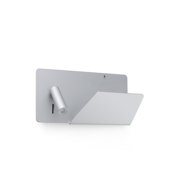 FARO - Aplique SUAU derecha USB LED 3W 3K gris plata
