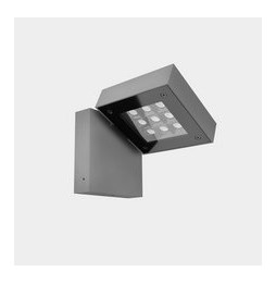 LedsC4 - Aplique IP66 Modis Simple LED 18.3W blanco cálido 3000K DALI-2/PUSH gris 1189lm