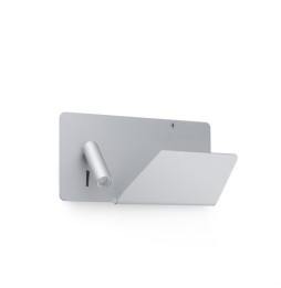 FARO - Aplique SUAU derecha USB LED 3W 3K gris plata