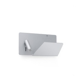 FARO - Aplique SUAU derecha USB LED 3W 3K gris plata