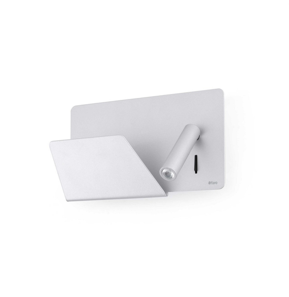 FARO - Aplique SUAU izquierda USB LED 3W 3K gris