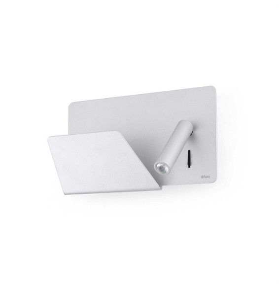 FARO - Aplique SUAU izquierda USB LED 3W 3K gris