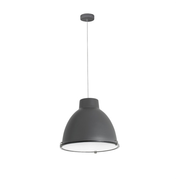 FARO - Luminaria colgante CHARLOTTE 1xE27 60W gris oscuro