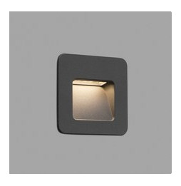 FARO - Luminaria empotrable NASE-1 LED 3W 3000K gris oscuro