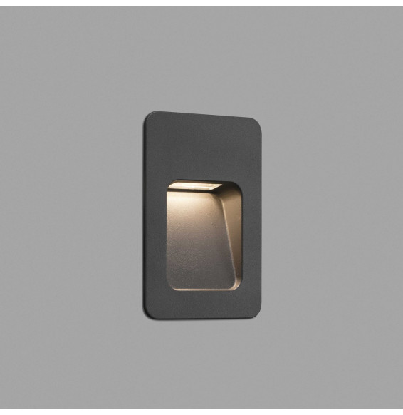 FARO - Luminaria empotrable NASE-2 LED 3W 3000K gris oscuro