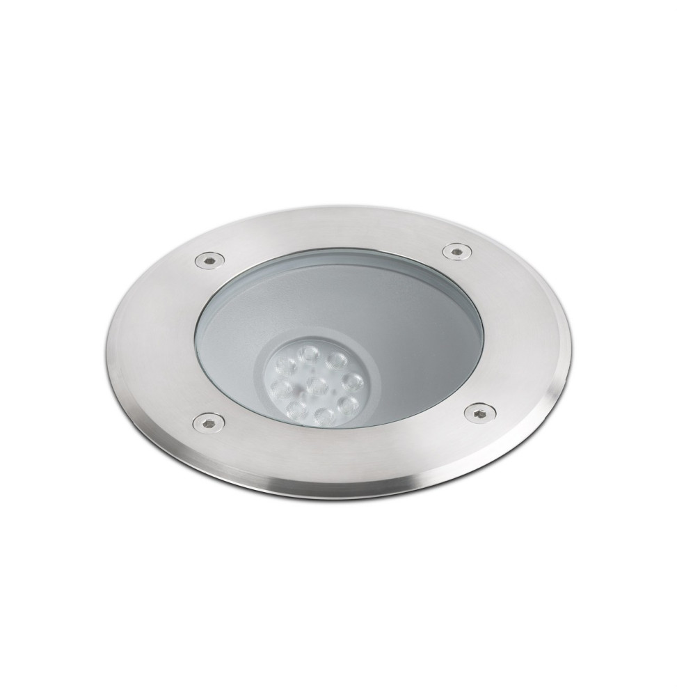 FARO - Luminaria empotrable SALT asimétrico LED 9W 3000K níquel mate