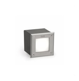 FARO - Luminaria LED-18 LED 3W cuadrado 3000K níquel mate