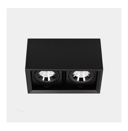 LedsC4 - Downlight MULTIDIR SURFACE BIG DOUBLE 33.2W blanco neutro 4000K CRI 90 14.6º DALI-2 negro IN IP20 / OUT IP54 4248lm