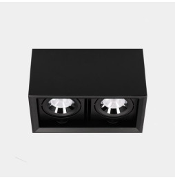 LedsC4 - Downlight MULTIDIR SURFACE BIG DOUBLE 33.2W blanco neutro 4000K CRI 90 14.6º negro IN IP20 / OUT IP54 4248lm