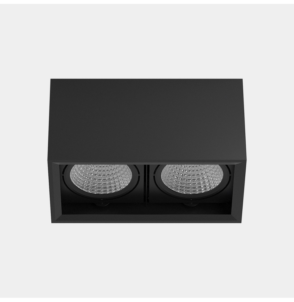 LedsC4 - Downlight MULTIDIR SURFACE BIG DOUBLE 33.2W blanco cálido 2700K CRI 90 59º negro IN IP20 / OUT IP54 3990lm LedsC4 - Downlight MULTIDIR SURFACE BIG DOUBLE 33.2W blanco cálido 2700K CRI 90 59º negro IN IP20 / OUT IP54 3990lm