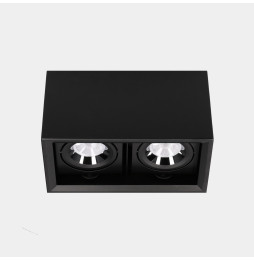 LedsC4 - Downlight MULTIDIR SURFACE BIG DOUBLE 33.2W blanco cálido 3000K CRI 90 14.6º ON-OFF negro IN IP20 / OUT IP54 4016lm