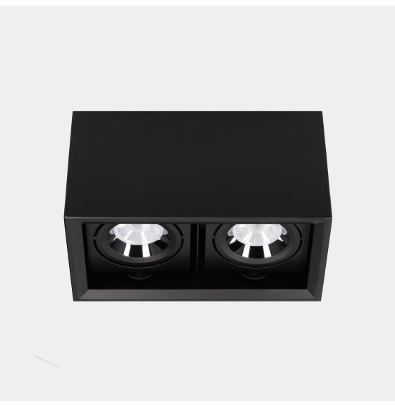LedsC4 - Downlight MULTIDIR SURFACE BIG DOUBLE 33.2W blanco cálido 3000K CRI 90 14.6º ON-OFF negro IN IP20 / OUT IP54 4016lm