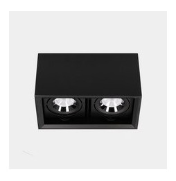 LedsC4 - Downlight MULTIDIR SURFACE BIG DOUBLE 33.2W blanco cálido 3000K CRI 90 14.6º ON-OFF negro IN IP20 / OUT IP54 4016lm