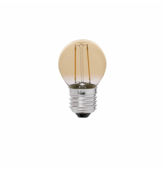 FARO - Lámpara G45 E27 LED 2W filamento ámbar 2200K