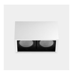 LedsC4 - Downlight MULTIDIR SURFACE BIG DOUBLE 33.2W blanco cálido 3000K CRI 90 14.6º DALI-2 blanco IN IP20 / OUT IP54 4016lm
