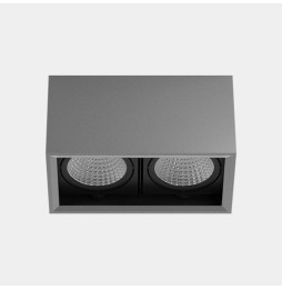 LedsC4 - Downlight MULTIDIR SURFACE BIG DOUBLE 33.2W blanco cálido 3000K CRI 90 14.6º gris IN IP20 / OUT IP54 4016lm