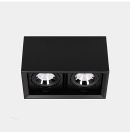 LedsC4 - Downlight MULTIDIR SURFACE BIG DOUBLE 33.2W blanco neutro 4000K CRI 90 59º DALI-2 negro IN IP20 / OUT IP54 4252lm