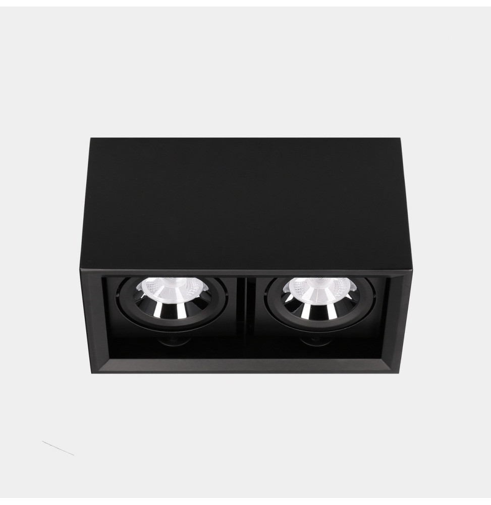 LedsC4 - Downlight MULTIDIR SURFACE BIG DOUBLE 46.2W blanco cálido 2700K CRI 90 22.7º DALI-2 negro IN IP20 / OUT IP54 5430lm LedsC4 - Downlight MULTIDIR SURFACE BIG DOUBLE 46.2W blanco cálido 2700K CRI 90 22.7º DALI-2 negro IN IP20 / OUT IP54 5430lm