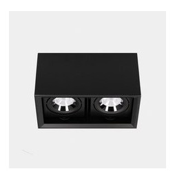 LedsC4 - Downlight MULTIDIR SURFACE BIG DOUBLE 46.2W blanco cálido 2700K CRI 90 22.7º DALI-2 negro IN IP20 / OUT IP54 5430lm