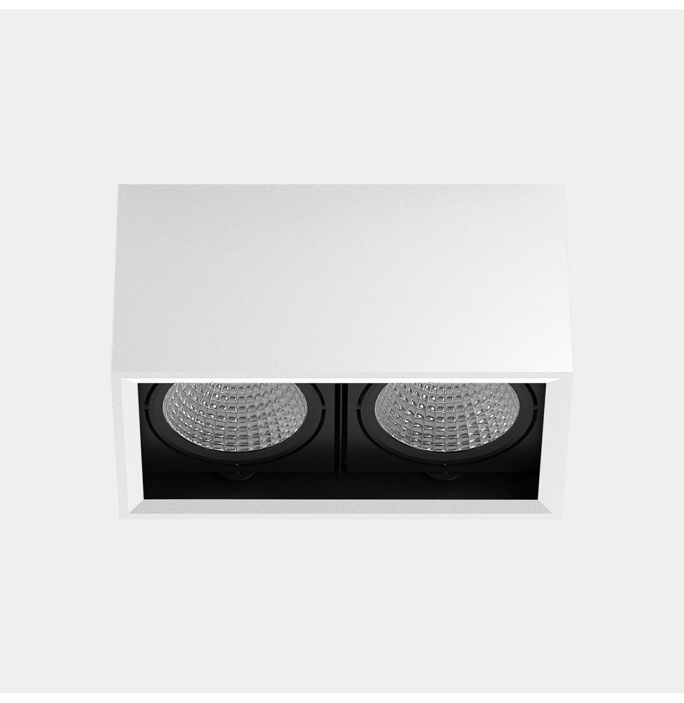 LedsC4 - Downlight MULTIDIR SURFACE BIG DOUBLE 46.2W blanco cálido 3000K CRI 90 14.4º DALI-2 blanco IN IP20 / OUT IP54 5470lm LedsC4 - Downlight MULTIDIR SURFACE BIG DOUBLE 46.2W blanco cálido 3000K CRI 90 14.4º DALI-2 blanco IN IP20 / OUT IP54 5470lm