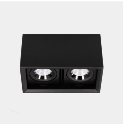 LedsC4 - Downlight MULTIDIR SURFACE BIG DOUBLE 46.2W blanco cálido 3000K CRI 90 14.4º negro IN IP20 / OUT IP54 5470lm