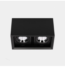 LedsC4 - Downlight MULTIDIR SURFACE BIG DOUBLE 46.2W blanco cálido 2700K CRI 90 59º ON-OFF negro IN IP20 / OUT IP54 5352lm