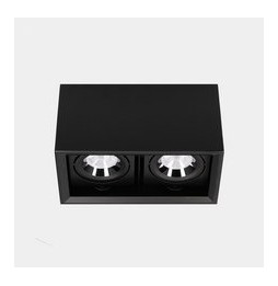 LedsC4 - Downlight MULTIDIR SURFACE BIG DOUBLE 46.2W blanco cálido 2700K CRI 90 59º ON-OFF negro IN IP20 / OUT IP54 5352lm
