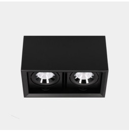 LedsC4 - Downlight MULTIDIR SURFACE BIG DOUBLE 46.2W blanco cálido 2700K CRI 90 22.7º ON-OFF negro IN IP20 / OUT IP54 5430lm