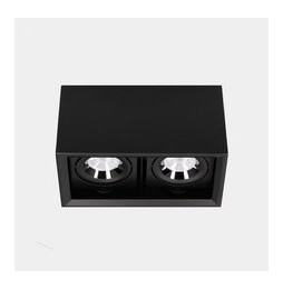 LedsC4 - Downlight MULTIDIR SURFACE BIG DOUBLE 46.2W blanco cálido 2700K CRI 90 22.7º ON-OFF negro IN IP20 / OUT IP54 5430lm