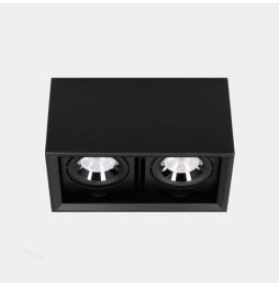 LedsC4 - Downlight MULTIDIR SURFACE BIG DOUBLE 46.2W blanco cálido 2700K CRI 90 59º DALI-2 negro IN IP20 / OUT IP54 5352lm