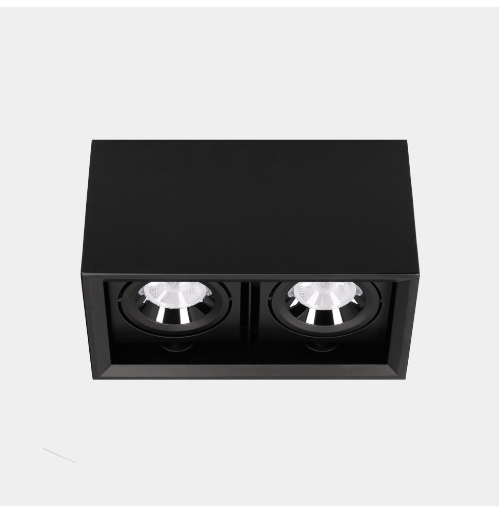 LedsC4 - Downlight MULTIDIR SURFACE BIG DOUBLE 46.2W blanco cálido 3000K CRI 90 22.7º negro IN IP20 / OUT IP54 5470lm LedsC4 - Downlight MULTIDIR SURFACE BIG DOUBLE 46.2W blanco cálido 3000K CRI 90 22.7º negro IN IP20 / OUT IP54 5470lm