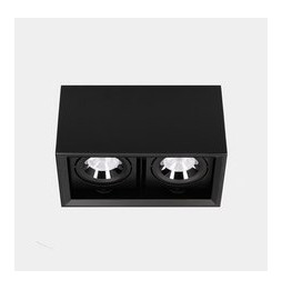 LedsC4 - Downlight MULTIDIR SURFACE BIG DOUBLE 46.2W blanco cálido 3000K CRI 90 22.7º negro IN IP20 / OUT IP54 5470lm