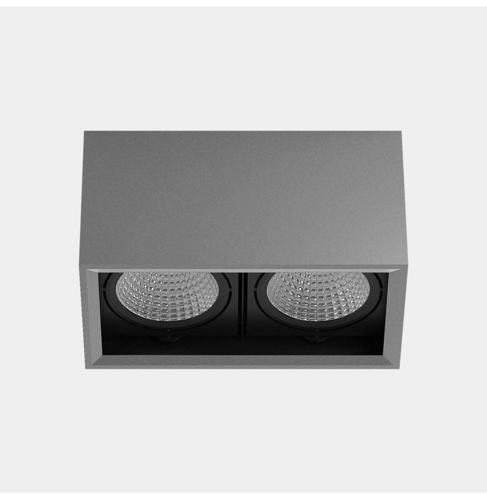 LedsC4 - Downlight MULTIDIR SURFACE BIG DOUBLE 46.2W blanco cálido 3000K CRI 90 22.7º ON-OFF gris IN IP20 / OUT IP54 5470lm LedsC4 - Downlight MULTIDIR SURFACE BIG DOUBLE 46.2W blanco cálido 3000K CRI 90 22.7º ON-OFF gris IN IP20 / OUT IP54 5470lm