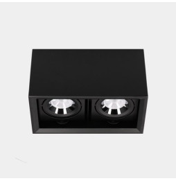 LedsC4 - Downlight MULTIDIR SURFACE BIG DOUBLE 46.2W blanco cálido 3000K CRI 90 22.7º DALI-2 negro IN IP20 / OUT IP54 5470lm