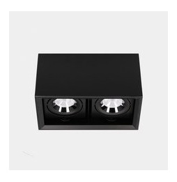 LedsC4 - Downlight MULTIDIR SURFACE BIG DOUBLE 46.2W blanco cálido 3000K CRI 90 22.7º DALI-2 negro IN IP20 / OUT IP54 5470lm