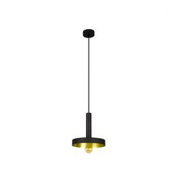 FARO - Luminaria colgante WHIZZ E27 20W negro/oro níquel