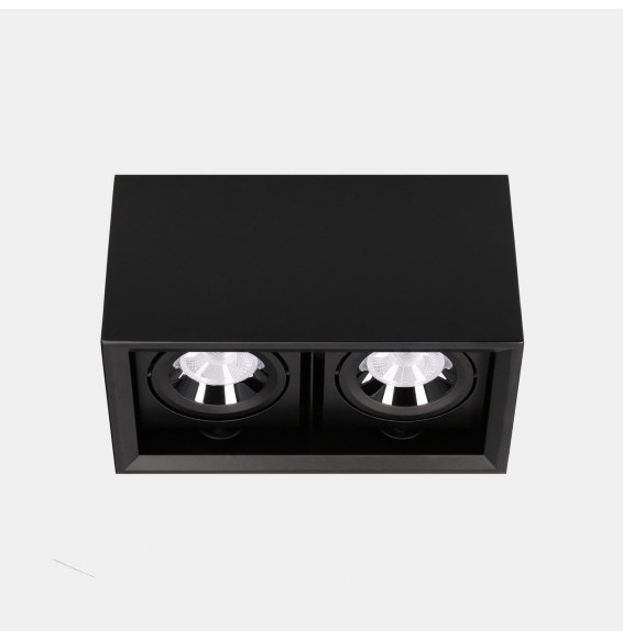 LedsC4 - Downlight MULTIDIR SURFACE BIG DOUBLE 46.2W blanco cálido 3000K CRI 90 22.7º ON-OFF negro IN IP20 / OUT IP54 5470lm