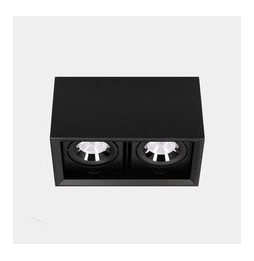 LedsC4 - Downlight MULTIDIR SURFACE BIG DOUBLE 46.2W blanco cálido 3000K CRI 90 22.7º ON-OFF negro IN IP20 / OUT IP54 5470lm