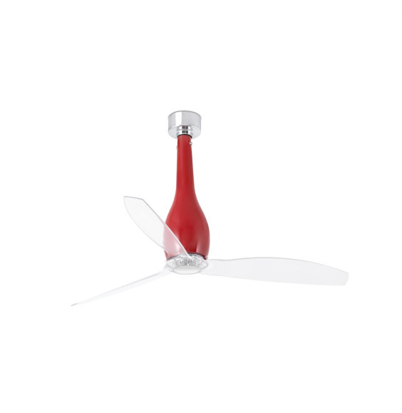 FARO - Ventilador ETERFAN diámetro 128cm rojo brillo palas transparente