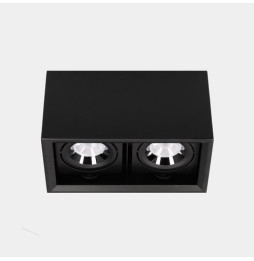 LedsC4 - Downlight MULTIDIR SURFACE BIG DOUBLE 46.2W blanco cálido 3000K CRI 90 59º negro IN IP20 / OUT IP54 5392lm