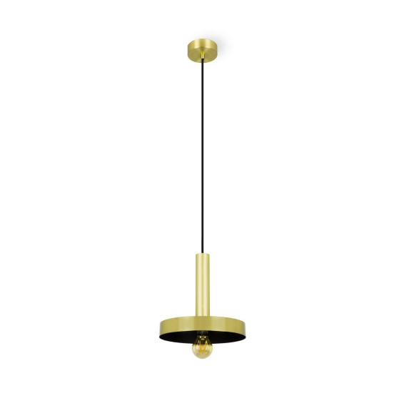 FARO - Luminaria colgante WHIZZ E27 20W oro níquel negro