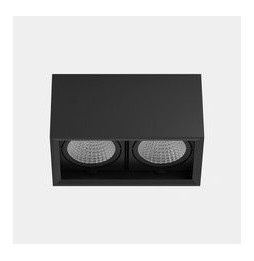 LedsC4 - Downlight MULTIDIR SURFACE BIG DOUBLE 71.6W blanco cálido 2700K CRI 90 22.7º ON-OFF negro IN IP20 / OUT IP54 7880lm