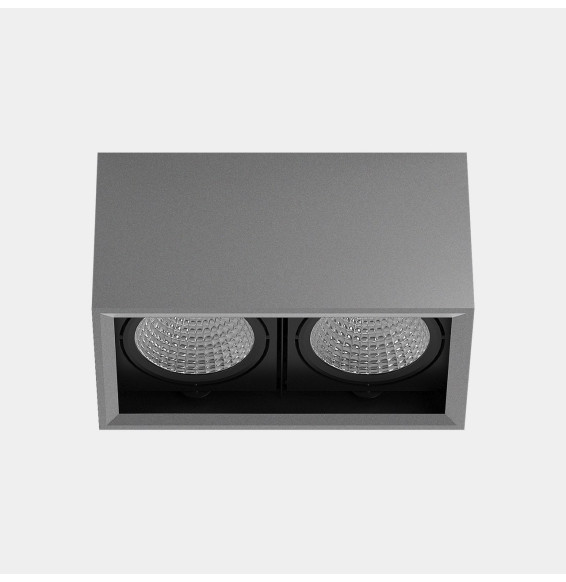 LedsC4 - Downlight MULTIDIR SURFACE BIG DOUBLE 71.6W blanco neutro 4000K CRI 90 22.7º ON-OFF gris IN IP20 / OUT IP54 8396lm