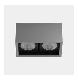 LedsC4 - Downlight MULTIDIR SURFACE BIG DOUBLE 71.6W blanco neutro 4000K CRI 90 22.7º DALI-2/PUSH gris IN IP20 / OUT IP54 8396lm