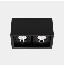 LedsC4 - Downlight MULTIDIR SURFACE BIG DOUBLE 71.6W blanco neutro 4000K CRI 90 59.1º ON-OFF negro IN IP20 / OUT IP54 8206lm