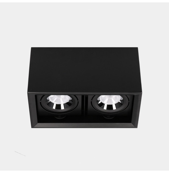 LedsC4 - Downlight MULTIDIR SURFACE BIG DOUBLE 71.6W blanco neutro 4000K CRI 90 22.7º DALI-2/PUSH negro IN IP20 / OUT IP54 8396l