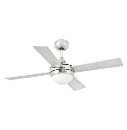 FARO - Ventilador MINI ICARIA 106 2xE14 20W 4 palas níquel