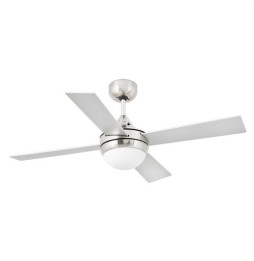 FARO - Ventilador MINI ICARIA 106 2xE14 20W 4 palas níquel